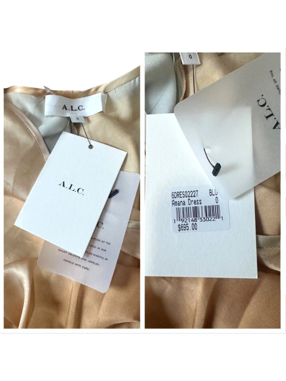 A.L.C. Amana Tie-Dye Maxi Slip Dress,  Size 0,  New With Tags - Picture 5 of 14